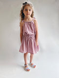 GIRLS CRINKLE SKIRT IN PEARL