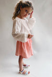 GIRLS CRINKLE BLOUSE IN WHITE