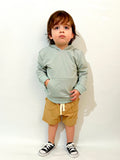 BOYS SLATE BLUE HOODIE WITH MINI EMBROIDERED BANDIT