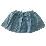 GIRLS EMBROIDERED CHAMBRAY SKIRT