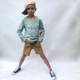 BOYS TAN SWEAT SHORTS