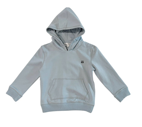 BOYS LIGHT BLUE HOODIE WITH MINI EMBROIDERED BANDIT