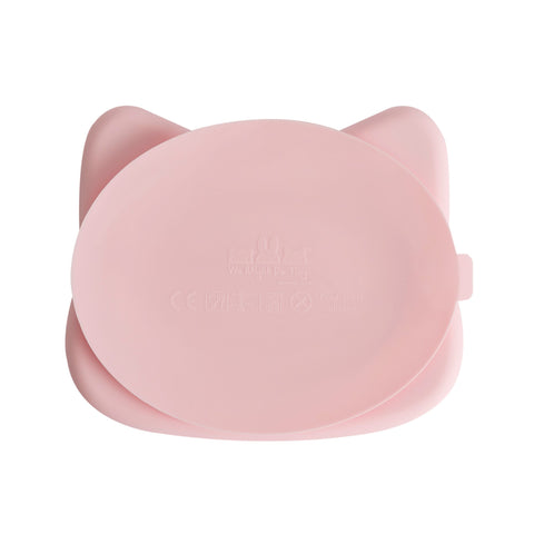 WE MIGHT BE TINY - CAT STICKIE PLATE IN POWDER PINK