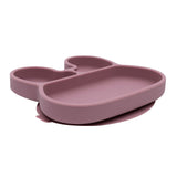 WE MIGHT BE TINY - BUNNY STICKIE PLATE IN DUSTY ROSE